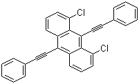 structure of CAS# 51749-83-8, 1,8-Dichloro-9,10-bis(phenylethynyl) anthracene