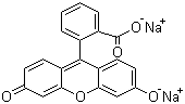 structure of CAS# 518-47-8, Fluorescein disodium salt;Acid Yellow 73; C.I. 45350; Disodium 2-(3-oxo-6-oxidoxanthen-9-yl)benzoate; Uranine