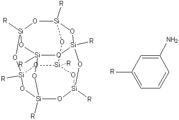 structure of CAS# 518359-82-5, 1,3,5,7,9,11,13,15-Octakis(3-aminophenyl)octasilsesquioxane