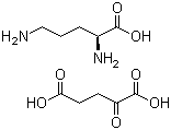 structure of CAS# 5191-97-9, L-Ornithine 2-oxoglutarate;(2S)-2,5-Diaminopentanoic acid 2-oxopentanedioic acid