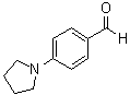 structure of CAS# 51980-54-2, 4-(1-Pyrrolidino)benzaldehyde;4-(1-Pyrrolidinyl)benzaldehyde; 4-Pyrrolidinobenzaldehyde; p-Pyrrolidinobenzaldehyde