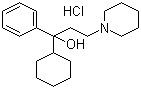 Benzhexol hydrochloride molecular structure (CAS 52-49-3)