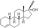 structure of CAS# 52-76-6, Lynestrenol ;19-Nor-17-alpha-pregn-4-en-20-yn-17-l