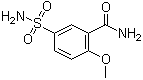 structure of CAS# 52395-25-2, 2-Methoxy-5-sulfamoylbenzamide;5-Aminosulfonyl-2-methoxybenzamide