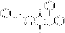 structure of CAS# 5241-60-1, N-[(Phenylmethoxy)carbonyl]-L-aspartic acid 1,4-bis(phenylmethyl) ester