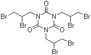 structure of CAS# 52434-90-9, Tris(2,3-dibromopropyl) isocyanurate;1,3,5-Tris(2,3-dibromoisopropyl) isocyanurate; Hexahydro-1,3,5-tris(2,3-dibromopropyl)-1,3,5-triazine-2,4,6-trione