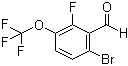 structure of CAS# 524674-70-2, 6-Bromo-2-fluoro-3-(trifluoromethoxy)benzaldehyde