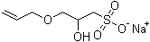 结构式 CAS# 52556-42-0, 3-烯丙氧基-2-羟基-1-丙烷磺酸钠