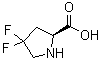 structure of CAS# 52683-81-5, 4,4-Difluoro-L-proline;(S)-4,4-Difluoropyrrolidine-2-carboxylic acid