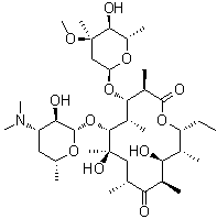structure of CAS# 527-75-3, Berythromycin;Abbott 24091; 12-Deoxyerythromycin