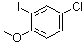 结构式 CAS# 52807-27-9, 4-氯-2-碘苯甲醚