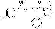 结构式 CAS# 528565-93-7, (4S)-3-[(5R)-5-(4-氟苯基)-5-羟基-1-氧代戊基]-4-苯基-2-恶唑烷酮