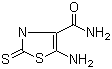 结构式 CAS# 52868-63-0, 5-氨基-2-巯基-4-噻唑甲酰胺