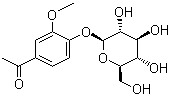 结构式 CAS# 531-28-2, 草夹竹桃苷; 葡糖乙酰香草苷