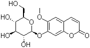 结构式 CAS# 531-44-2, 东莨菪甙; 东莨菪苷