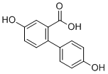 structure of CAS# 53197-57-2, 4,4'-Dihydroxy-biphenyl-2-carboxylic acid