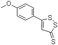 结构式 CAS# 532-11-6, 茴三硫; 胆维他; 5-(对甲氧基苯基)-1,2-二硫环戊-4-烯-3-硫酮
