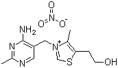 structure of CAS# 532-43-4, Thiamine nitrate ;Vitamin B1 Nitrate; 3-[(4-Amino-2-methyl-5-pyrimidinyl)methyl]-5-(2-hydroxyethyl)-4-methylthiazolium nitrate