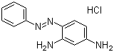 结构式 CAS# 532-82-1, 碱性橙 2; 橘红; 柯衣定 G; 4-苯基偶氮-1,3-苯二胺盐酸盐