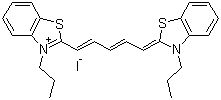 3,3'-Dipropylthiadicarbocyanine iodide molecular structure (CAS 53213-94-8)
