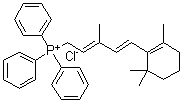 结构式 CAS# 53282-28-3, [(2E,4E)-3-甲基-5-(2,6,6-三甲基-1-环己烯-1-基)-2,4-戊二烯-1-基]三苯基氯化鏻