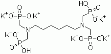 Hexapotassium dihydrogen [hexane-1,6-diylbis[nitrilobis(methylene)]]tetrakisphosphonate molecular structure (CAS 53473-28-2)