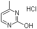 structure of CAS# 5348-51-6, 2-Hydroxy-4-methylpyrimidine hydrochloride;4-Methyl-2-pyrimidinol hydrochloride