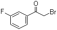 structure of CAS# 53631-18-8, 2-Bromo-1-(3-fluorophenyl)ethan-1-one;3-Fluorophenacyl bromide; 2-Bromo-3'-fluoroacetophenone