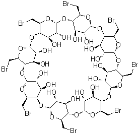 结构式 CAS# 53784-84-2, 八-(6-溴-6-脱氧)-gamma-环糊精