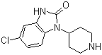 structure of CAS# 53786-28-0, 5-Chloro-1-(4-piperidyl)-2-benzimidazolinone;5-Chloro-1-(4-piperidyl)-1H-benzimidazol-2(3H)-one; 5-Chloro-1-(4-piperidinyl)-1,3-dihydro-2H-benzimidazol-2-one