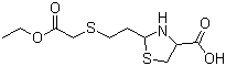结构式 CAS# 53943-88-7, 来托司坦; 2-(4-羧基-2-噻唑基)乙基硫代乙酸乙酯