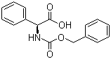 结构式 CAS# 53990-33-3, (S)-2-(苄氧羰基氨基)-2-苯乙酸