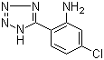 structure of CAS# 54013-18-2, 5-(2-Amino-4-chlorophenyl)tetrazole;5-(2-Amino-4-chlorophenyl)-1H-tetrazole