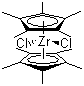 双(五甲基环戊二烯)二氯化锆分子结构 (CAS 54039-38-2)