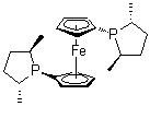 1,1'-Bis[(2R,5R)-2,5-dimethyl-1-phospholanyl]ferrocene molecular structure (CAS 540475-45-4)