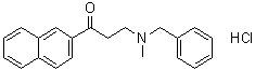 3-[甲基(苯基甲基)氨基]-1-(2-萘基)-1-丙酮盐酸盐分子结构 (CAS 5409-71-2)