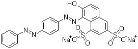 structure of CAS# 5413-75-2, Acid Red 73;Sodium 6-hydroxy-5-(4-phenylazophenylazo)naphthalene-2,4-disulphonate; 7-Hydroxy-8-(4-phenylazophenylazo)-1,3-naphthalenedisulfonic acid disodium salt; Brilliant Crocein; C.I. 27290