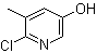 structure of CAS# 54232-03-0, 6-Chloro-5-methylpyridin-3-ol;2-Chloro-3-methyl-5-hydroxypyridine; 2-Chloro-5-hydroxy-3-methylpyridine