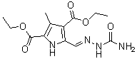 5-[[2-(Aminocarbonyl)hydrazinylidene]methyl]-3-methyl-1H-pyrrole-2,4-dicarboxylic acid 2,4-diethyl ester molecular structure (CAS 5427-17-8)
