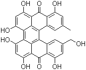 structure of CAS# 54328-09-5, Protopseudohypericin;1,3,4,6,8,15-Hexahydroxy-10-(hydroxymethyl)-13-methyldibenzo[a,o]perylene-7,16-dione