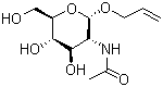 结构式 CAS# 54400-77-0, 烯丙基-2-乙酰氨基-2-脱氧-beta-D-吡喃葡萄糖苷
