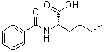 结构式 CAS# 54430-46-5, N-苯甲酰基-L-正亮氨酸