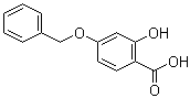 结构式 CAS# 5448-45-3, 2-羟基-4-(苄氧基)苯甲酸