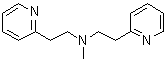 structure of CAS# 5452-87-9, N-Methyl-N-[2-(2-pyridinyl)ethyl]-2-pyridineethanamine;N-Methylbis[2-(2-pyridylethyl)]amine; NSC 19005