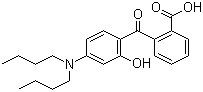 结构式 CAS# 54574-82-2, 2-(4-二丁基氨基-2-羟基苯甲酰基)苯甲酸