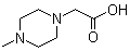 structure of CAS# 54699-92-2, (4-Methyl-1-piperazinyl)acetic acid;(4-Methylpiperazin-1-yl)acetic acid; (4-Methylpiperazino)acetic acid; 2-(4-Methylpiperazin-1-yl)acetic acid; 4-Methylpiperazine-1-acetic acid; 4-Methylpiperazineacetic acid; N-(Carboxymethyl)-N'-methylpiperazine