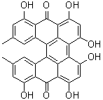 structure of CAS# 548-03-8, Protohypericin;1,3,4,6,8,15-Hexahydroxy-10,13-dimethyldibenzo[a,o]perylene-7,16-dione