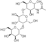 结构式 CAS# 54832-51-8, D-半乳糖基-alpha-(1→4)-D-半乳糖基-beta-(1→4)-N-乙酰基-D-葡萄糖胺
