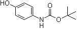 tert-Butyl 4-hydroxyphenylcarbamate molecular structure (CAS 54840-15-2)