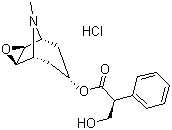 结构式 CAS# 55-16-3, (-)-盐酸东莨菪碱